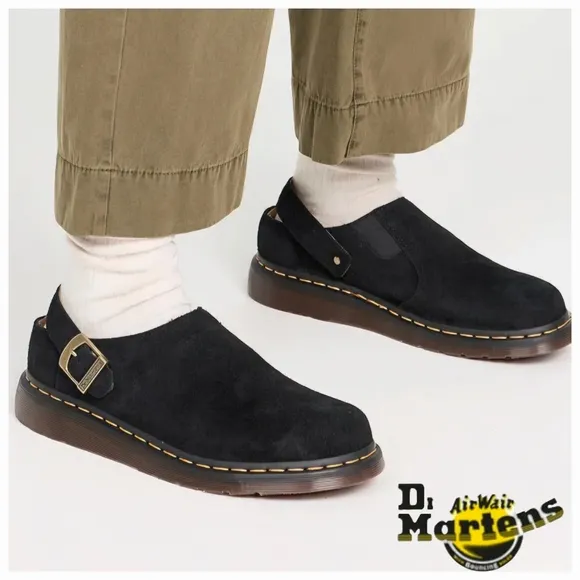 Dr. Martens Isham Desert Oasis Suede Mules Sandals in Black Men's Size 13 NEW