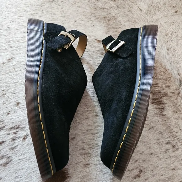 Dr. Martens Isham Desert Oasis Suede Mules Sandals in Black Men's Size 13 NEW