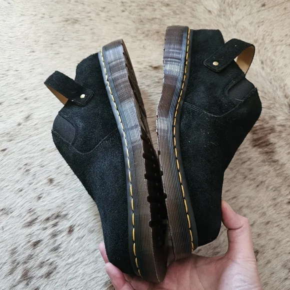 Dr. Martens Isham Desert Oasis Suede Mules Sandals in Black Men's Size 13 NEW