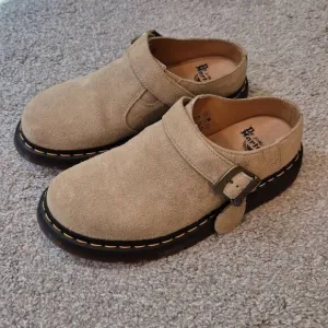 DR. MARTENS Isham Desert Oasis Suede Mules Women's Size 8