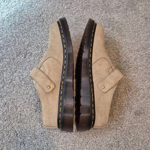 DR. MARTENS Isham Desert Oasis Suede Mules Women's Size 8