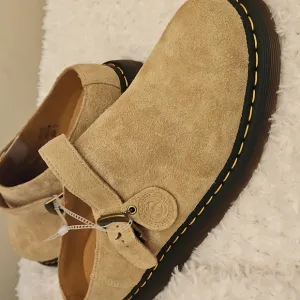 Dr Martens Isham Slingback Mules Desert Oasis Suede- Savannah Tan, Men's 12 NWOB