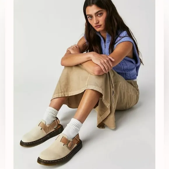 Dr. Martens Jorge II Suede &amp; Leather Slingback Mules Size 9