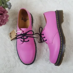 Dr. Martens Smooth Leather Oxfords in Thrift Pink