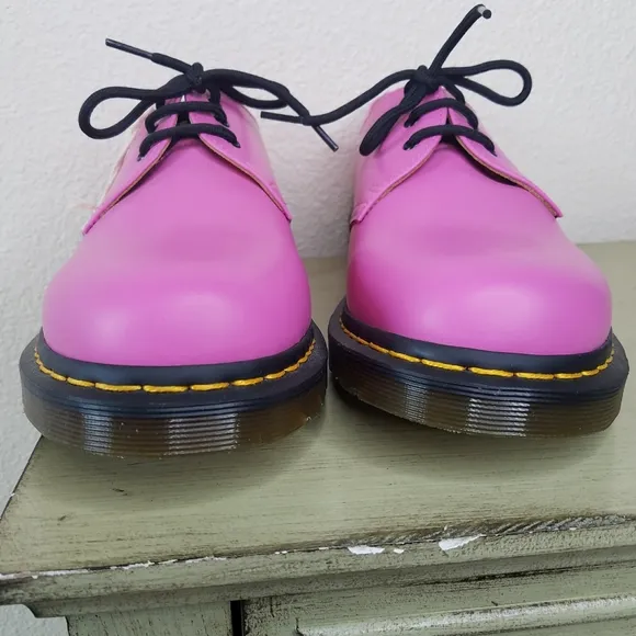 Dr. Martens Smooth Leather Oxfords in Thrift Pink