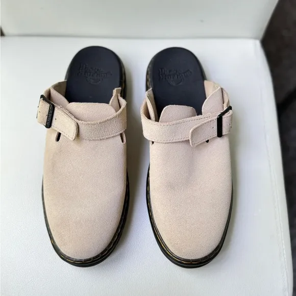 Dr Martin Suede Slingback Mules