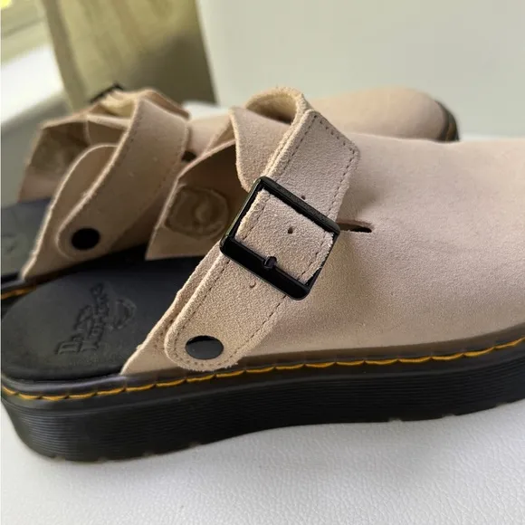 Dr Martin Suede Slingback Mules