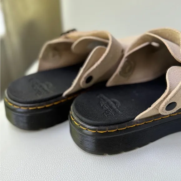 Dr Martin Suede Slingback Mules