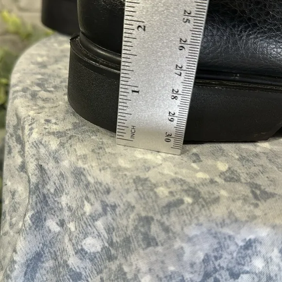 Dr. Scholl’s “Direction” Black Leather Slip Resistant Work Oxfords Mens 12W🖤VGUC