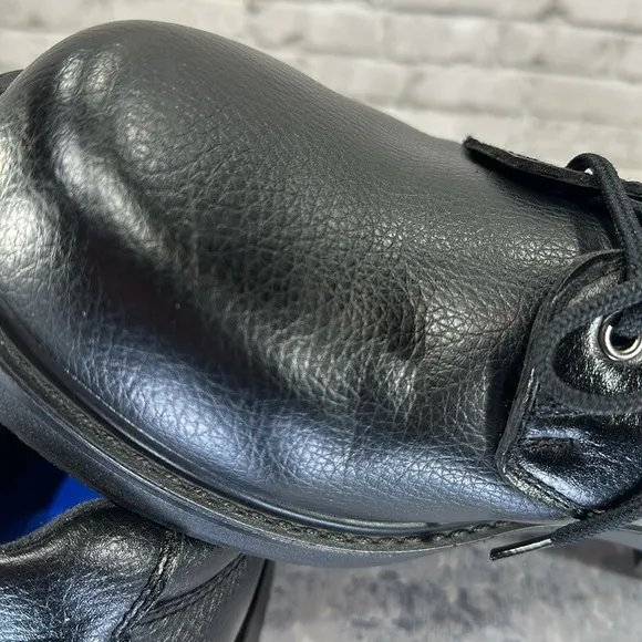 Dr. Scholl’s “Direction” Black Leather Slip Resistant Work Oxfords Mens 12W🖤VGUC