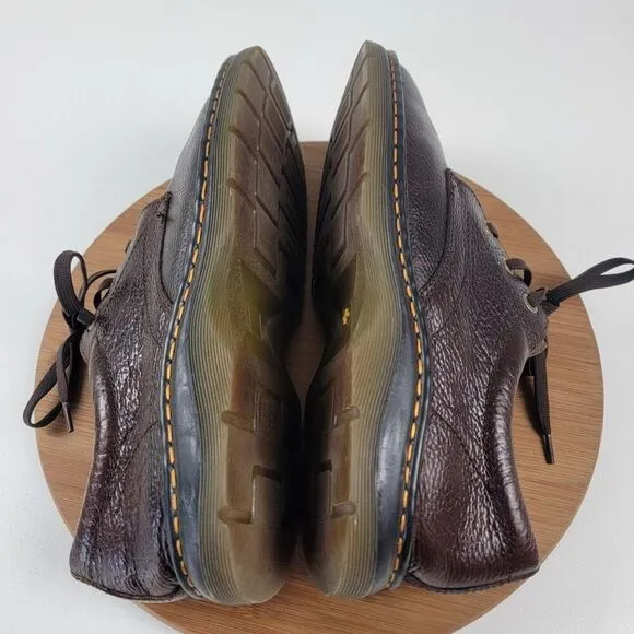 Dr Martens Ordell Leather Shoes Dark Brown Size 12 Lace Up Oxford Academia