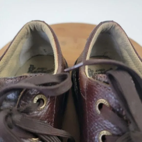 Dr Martens Ordell Leather Shoes Dark Brown Size 12 Lace Up Oxford Academia