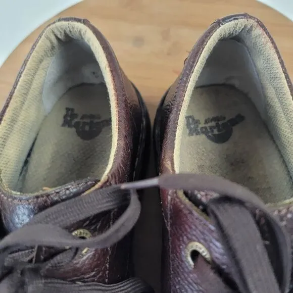 Dr Martens Ordell Leather Shoes Dark Brown Size 12 Lace Up Oxford Academia