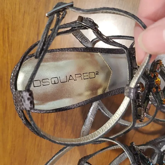 DSQUARED2 rhinestone Crystal Strappy Heels