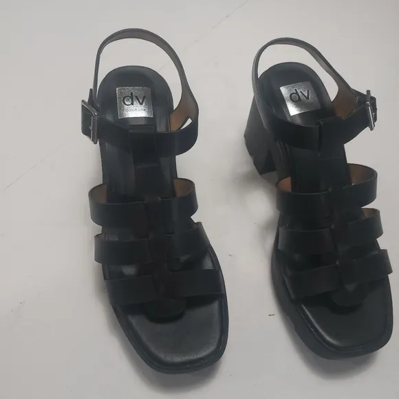DV Dolce Vita Black Strappy Heels Size 10M NWNT