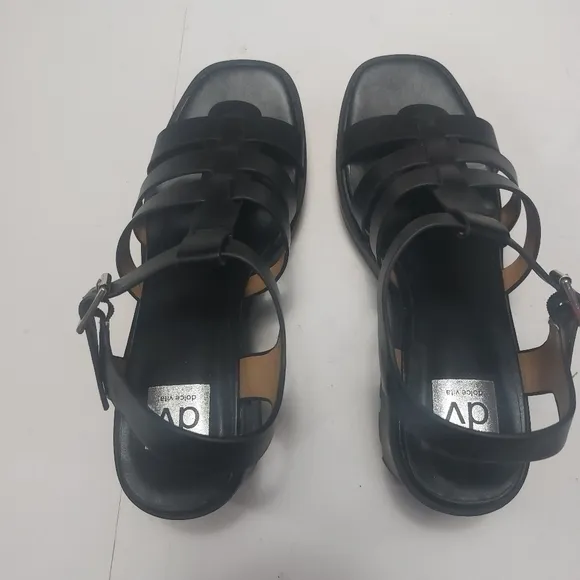 DV Dolce Vita Black Strappy Heels Size 10M NWNT