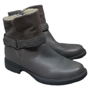 Earth Artistic Onyx Ankle Leather Stone Grey Boots shoes Size 9