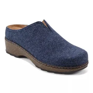 Earth | EUC Like New! Women's Kolia Slip-On Heeled Clogs Blue Wool Mules, Size 9