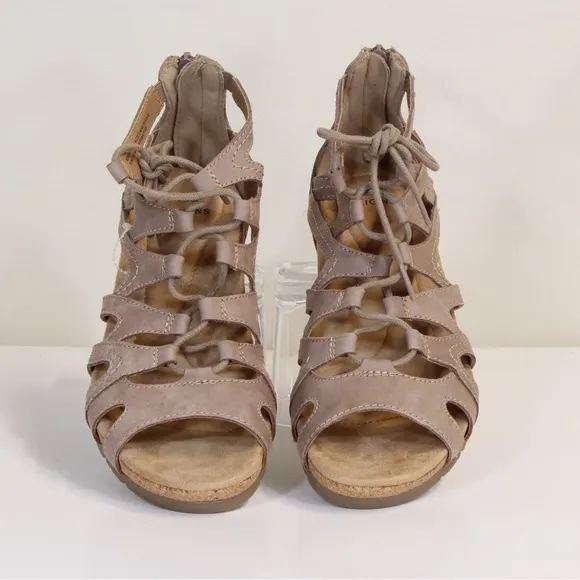 Earth Origins Kendra Kamilla Women's Coco Suede Gladiator Sandals NWT NIB