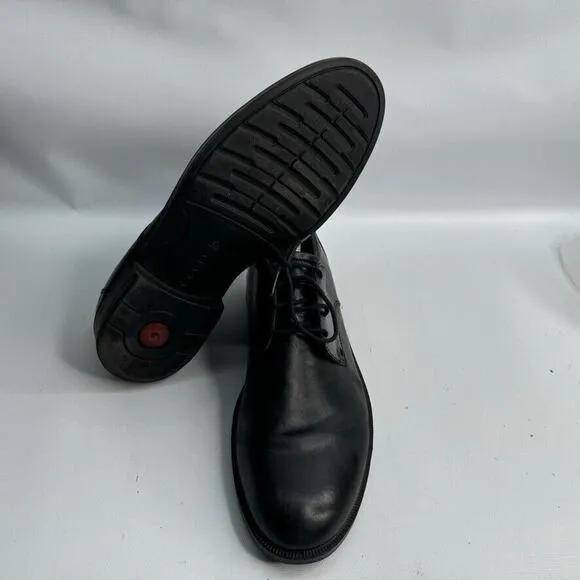 Ecco Harold‎ Plain Toe Oxfords Mens 12 Black Leather Lace Up Derby Dress Shoes