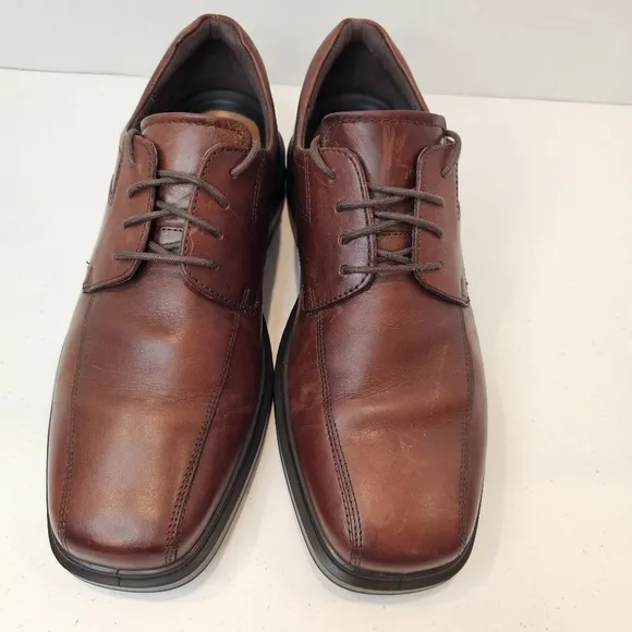 Ecco Helsinki 2 Leather Oxford Men's Size 42 EU 8-8.5 US  Color Mink Office