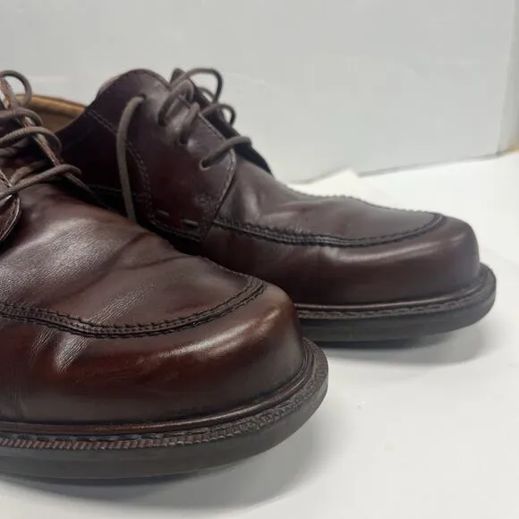 Ecco Helsinki Mens Shoe Size US 11 EU 45 Oxfords Dress Leather Burgundy Red