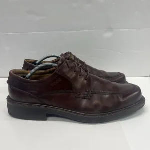 Ecco Helsinki Mens Shoe Size US 11 EU 45 Oxfords Dress Leather Burgundy Red