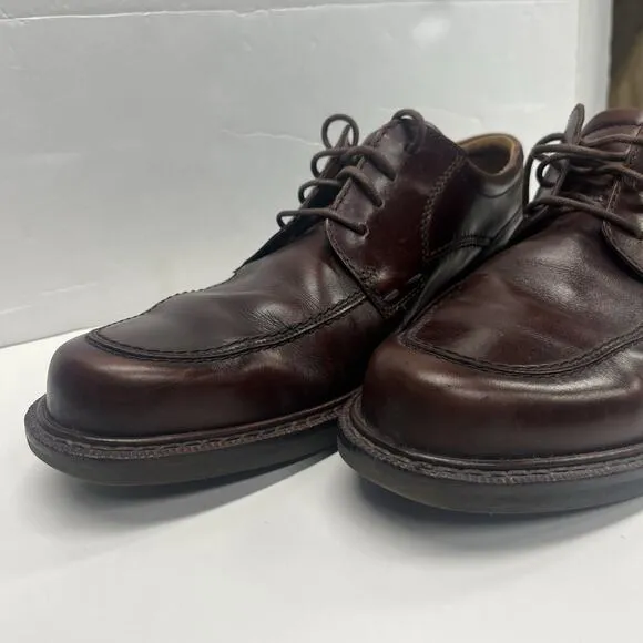 Ecco Helsinki Mens Shoe Size US 11 EU 45 Oxfords Dress Leather Burgundy Red