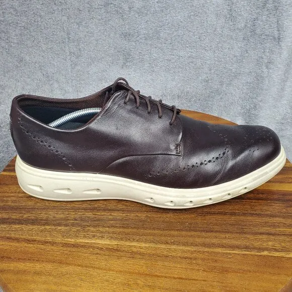 Ecco Hybrid 720 Oxfords Men's 12 46 Black Leather Wingtip Brogue Dress Shoes