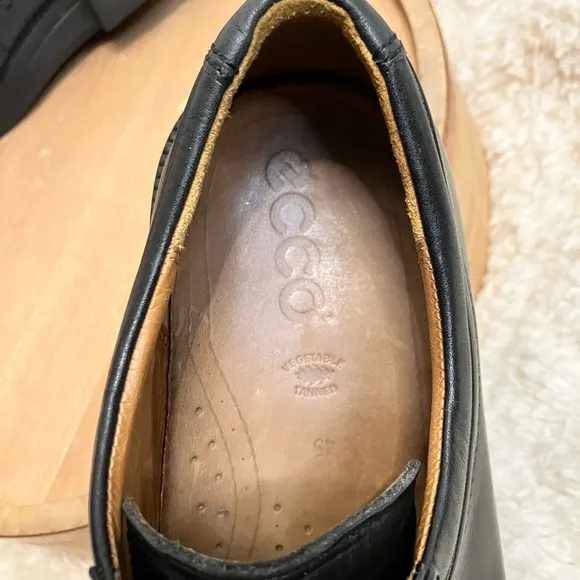 Ecco Men’s Black Dress Comfort Leather Oxfords Lace Up 11/11.5 EU 45