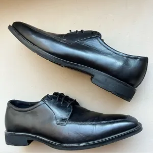ECCO Men's Calcan Apron Toe Black Leather Dress Lace Up Oxfords Size US 10 EU 44