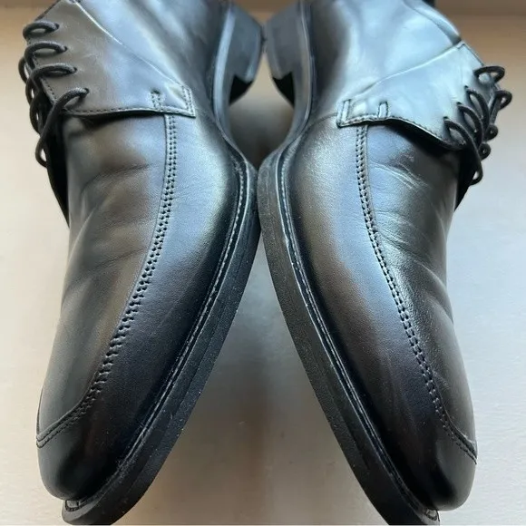 ECCO Men's Calcan Apron Toe Black Leather Dress Lace Up Oxfords Size US 10 EU 44