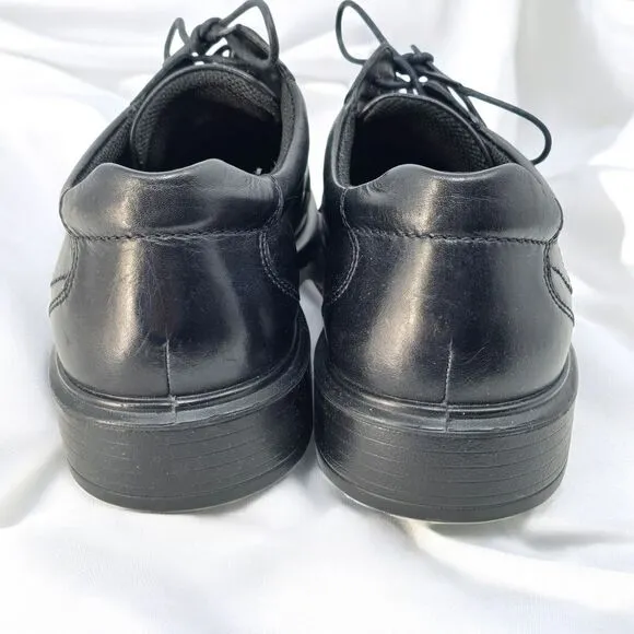 ECCO Oxford Dress Shoes Men 44 (10US) Black Comfort Cap Toe Casual Business