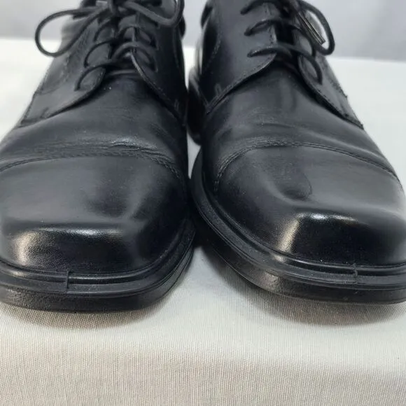 ECCO Oxford Dress Shoes Men 44 (10US) Black Comfort Cap Toe Casual Business