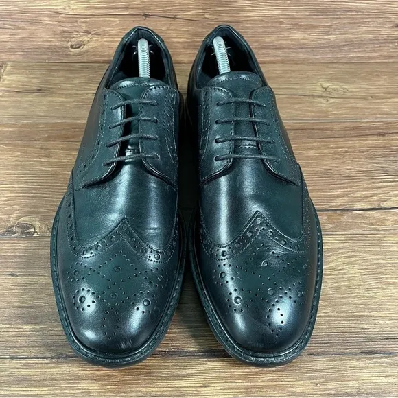 ECCO Vitrus Black Leather Wingtip Dress Shoes Men’s Size 9 (43) Oxfords