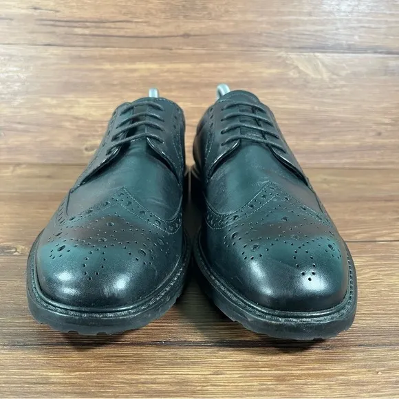 ECCO Vitrus Black Leather Wingtip Dress Shoes Men’s Size 9 (43) Oxfords