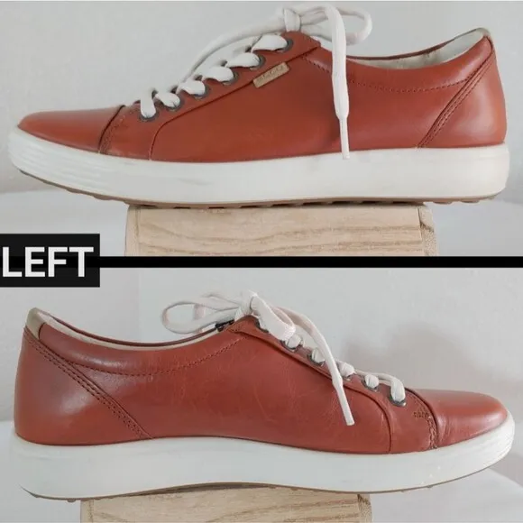 ECCO Women's 9 - 9.5 | EU 40 Congnac Tan Leather Lace Up Regular / Extra Wide