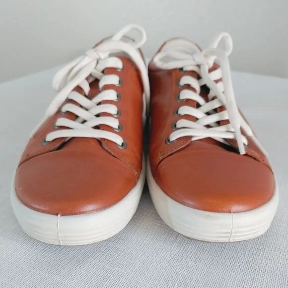 ECCO Women's 9 - 9.5 | EU 40 Congnac Tan Leather Lace Up Regular / Extra Wide