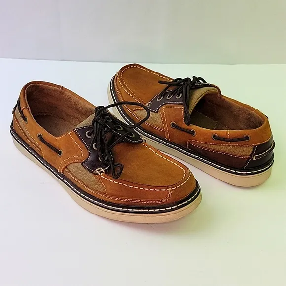 Eddie Bauer Carson Boat Shoe Tan Size 10.5