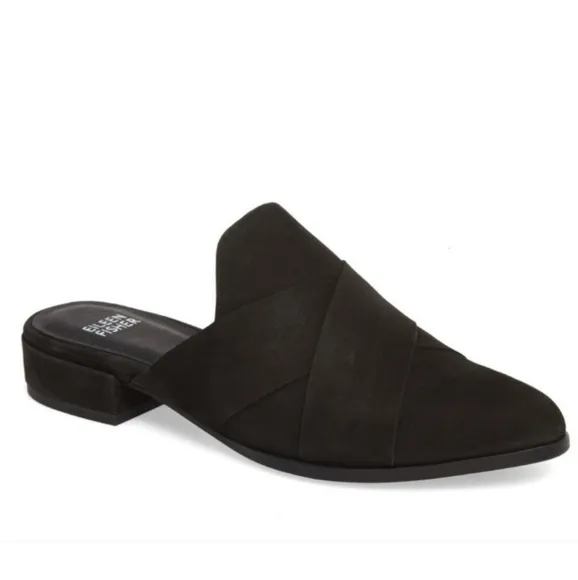 Eileen Fisher | NWT Bauer Suede Mule Black