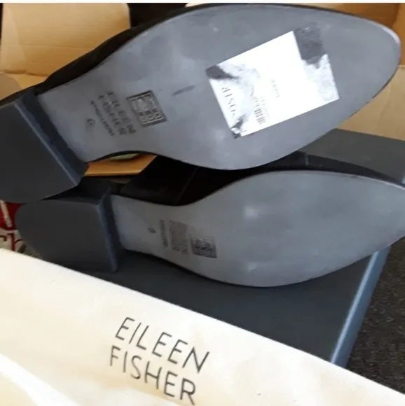 Eileen Fisher | NWT Bauer Suede Mule Black