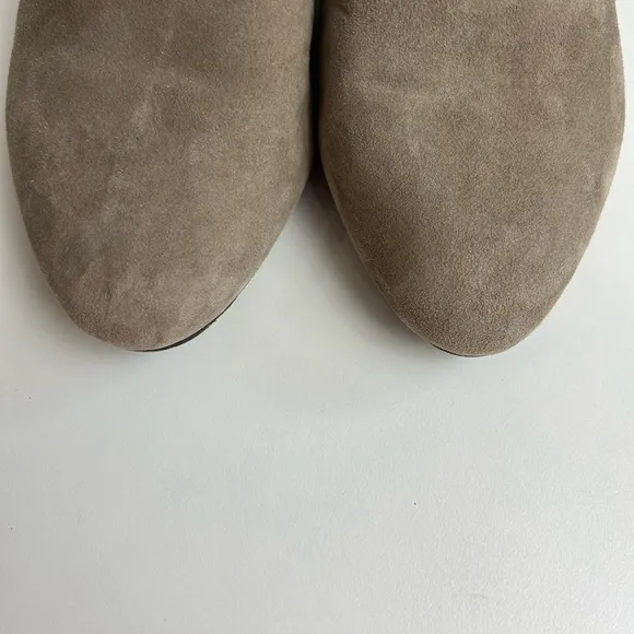 EILEEN FISHER SYLVIA TAN SUEDE BLOCK HEEL SIZE 7.5 MULES