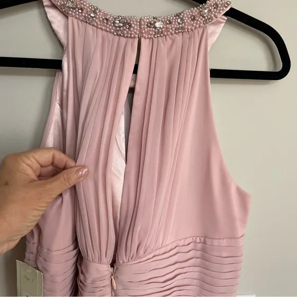 Eliza J cocktail dress, MISSY, blush pink, NWT, size 12