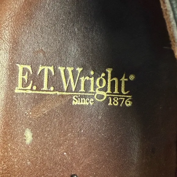 E.T Wright Men's Brown Leather Oxfords Lace Up dress shoes size 11