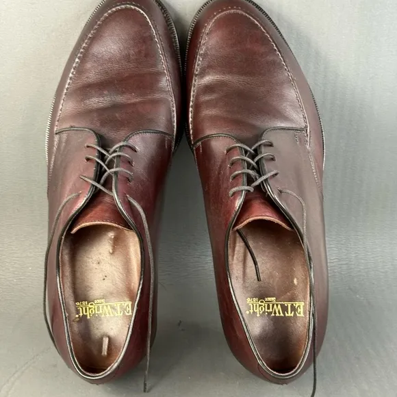 E.T Wright Men's Brown Leather Oxfords Lace Up dress shoes size 11