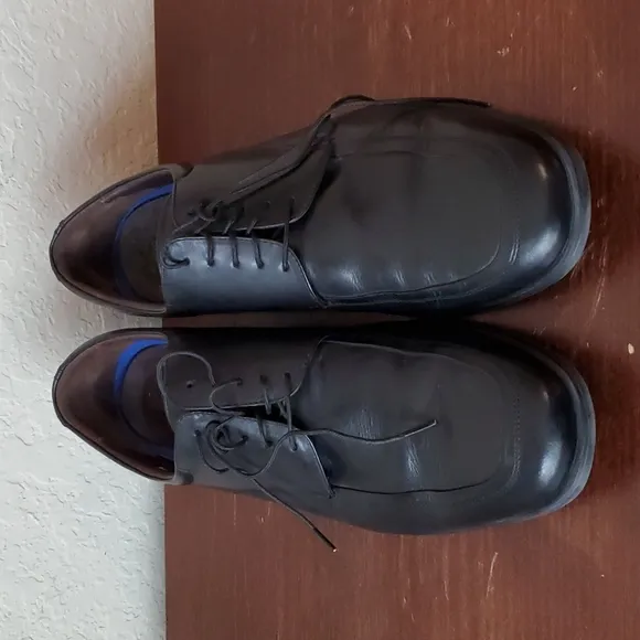 EUC. Florsheim 13016-001 Comfortech Black Leather Square Toe Oxfords Men…