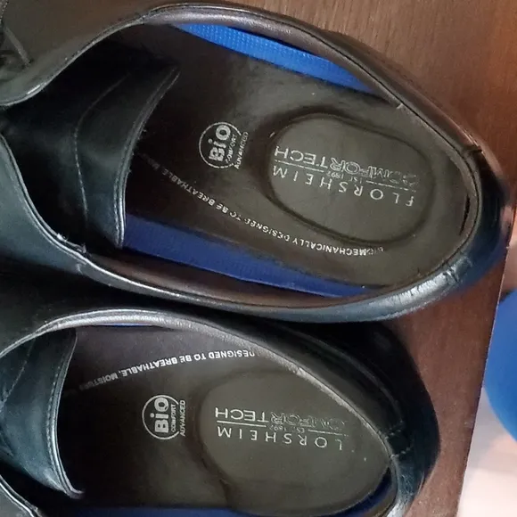 EUC. Florsheim 13016-001 Comfortech Black Leather Square Toe Oxfords Men…