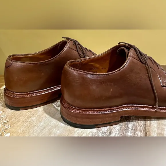 EUC Grant Stone Plain Toe Brogue Oxford in Brown Handcrafted. Size 13