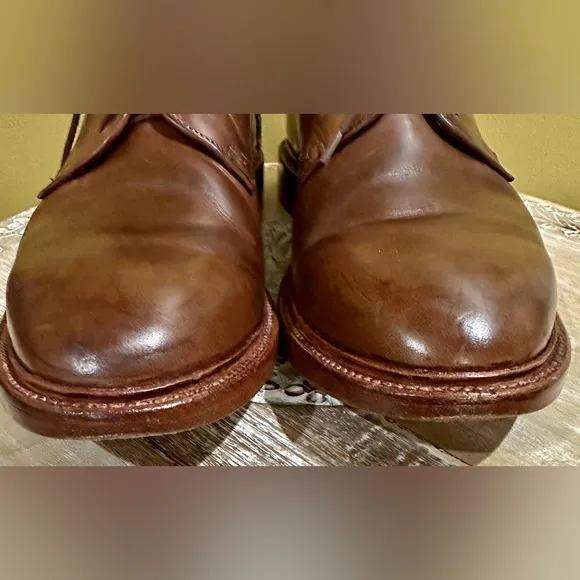 EUC Grant Stone Plain Toe Brogue Oxford in Brown Handcrafted. Size 13