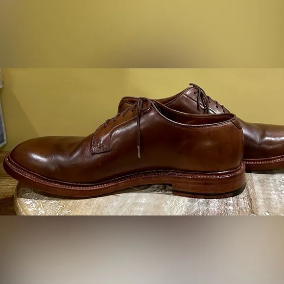 EUC Grant Stone Plain Toe Brogue Oxford in Brown Handcrafted. Size 13